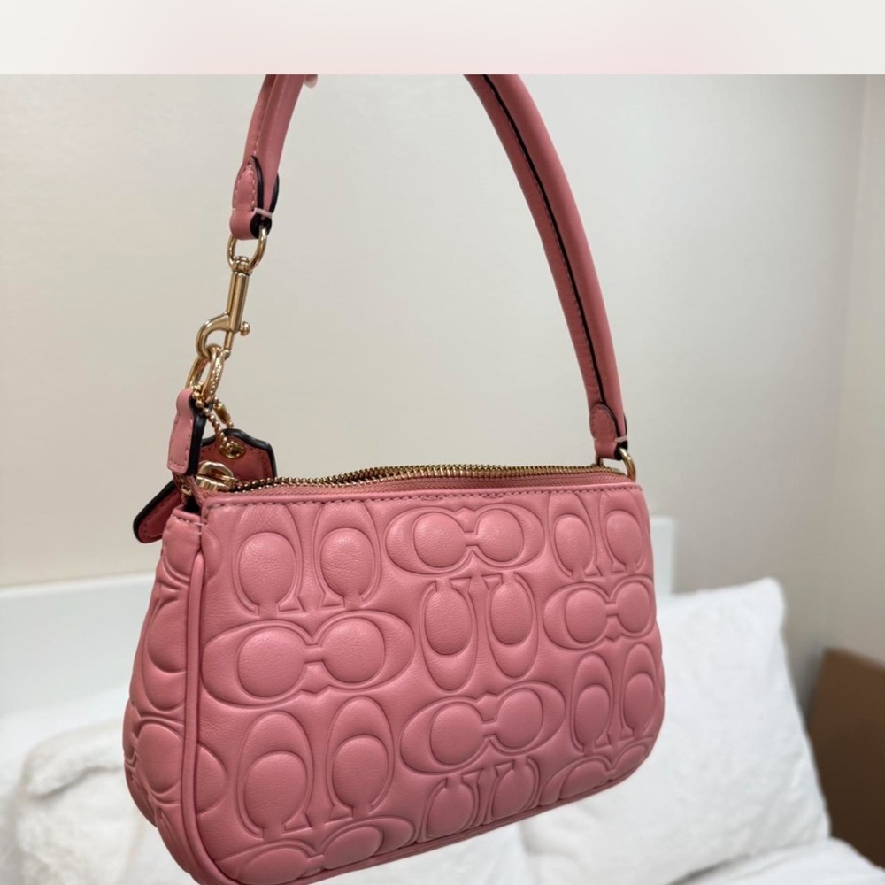 Coach Nolita Pink Embossed Handbag Purse - Picture 2 of 6